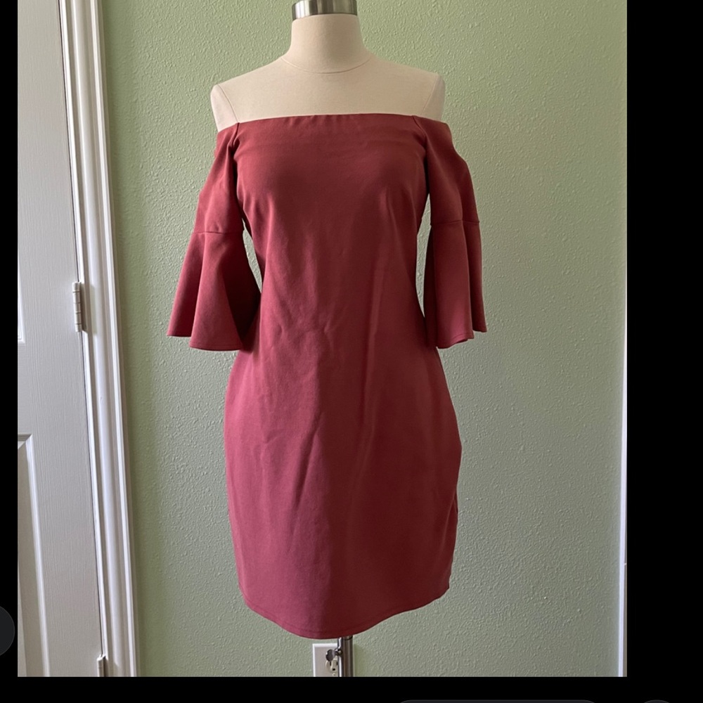 Off the shoulder dress. Dillards.